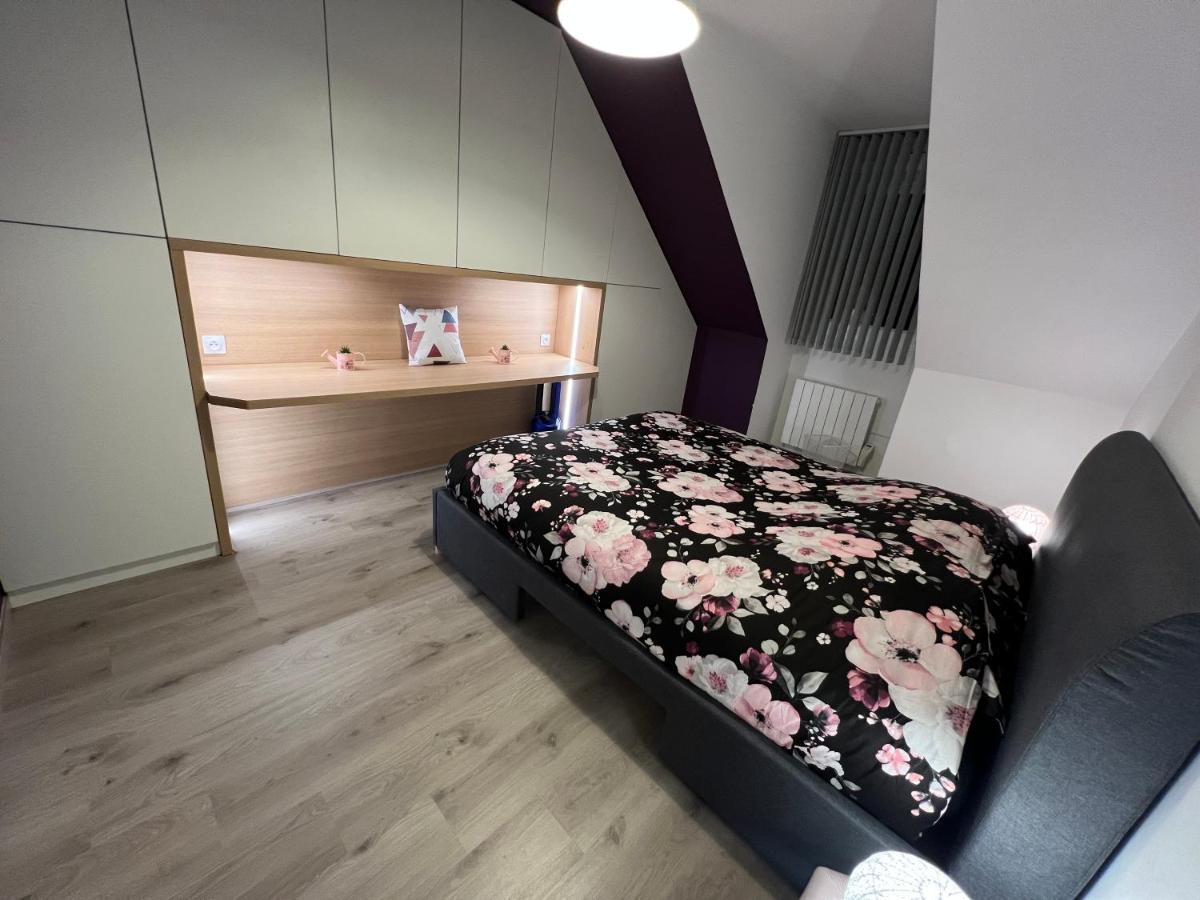 T3 Flat Moderne Sur 2 Etages Metro Parking Free Entrance Autonome Apartman Rouen Kültér fotó
